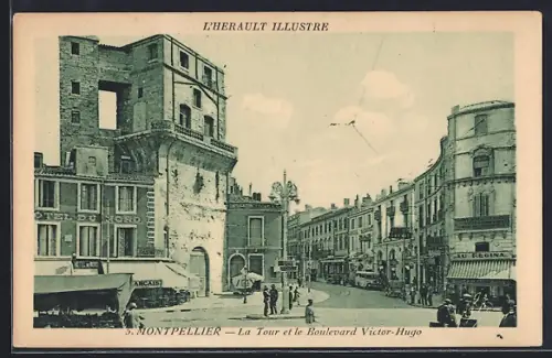 AK Montpellier, La Tour et le Boulevard Victor-Hugo