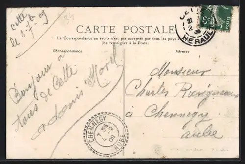 AK Cette, Station Balnéaire, Grand Voilier