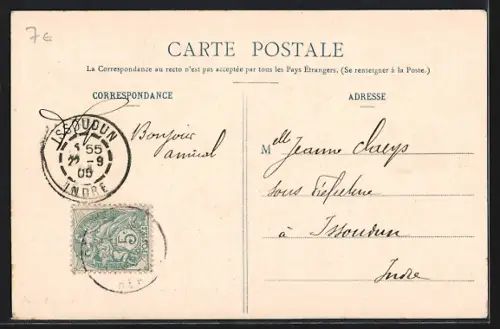 AK Capestang, École de Garcons vue de la rue