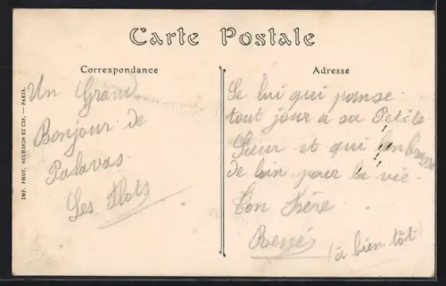 AK Palavas-les-Flots, Vue prise du Grand Hôtel, Rive droite