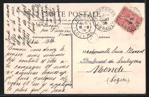 AK Florensac, Vue Générale prise de la gare de l`Intérêt local