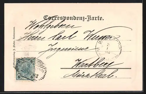 AK Rottenmann, Stadtplatz mit Gasthof zur Post