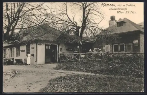 AK Wien, Hameau, Blick zum Holländerdörfl