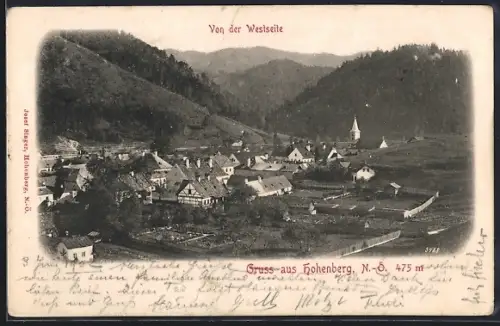 AK Hohenberg /N.-Ö., Totalansicht von der Westseite