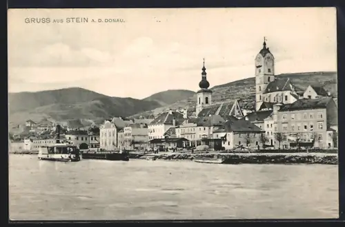 AK Stein a. d. Donau, Teilansicht