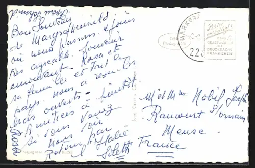 AK Markgrafneusiedl im Marchfeld, Totalansicht vom Flugzeug aus