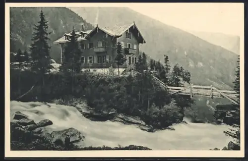 AK Krimml, II. Wasserfall, Gasthaus Schönangerl K. Heuritsch