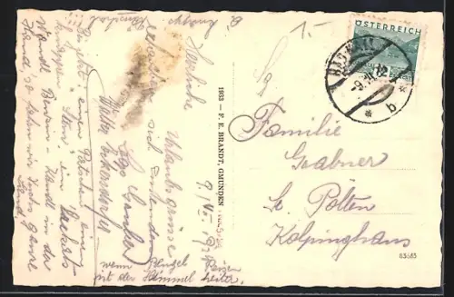 AK Bad Hall /O.-Ö., Ortsansicht mit Bauer und Fuhrwerk