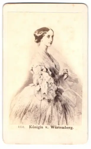 Fotografie unbekannter Fotograf und Ort, Porträt Königin Olga von Württemberg, Olga Nikolajewna Romanowa