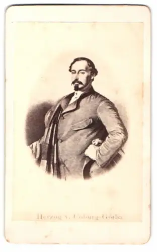 Fotografie Herzog Ernst II. von Sachsen-Coburg und Gotha im Anzug