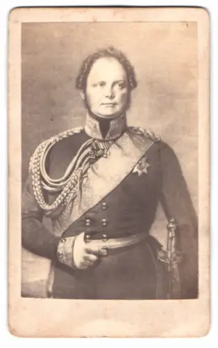 Fotografie Portrait König Friedrich Wilhelm IV. von Preussen, in Uniform mit Orden