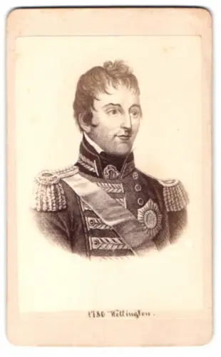 Fotografie Portrait Arthur Wellesley, 1. Duke of Wellington in Uniform mit Orden