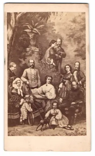 Fotografie Elisabeth v. Österreich Sissi, Franz Joseph v. Österreich, Maximilian v. Mexiko, Kronprinz Rudolf