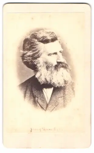 Fotografie Portrait Franz Duncker, deutscher Verleger & linkslibearler Politiker Deutsche Fortschrittspartei