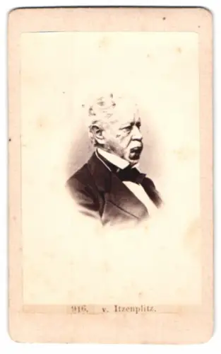 Fotografie Portrait Heinrich Friedrich von Itzenplit, preussischer Staatsminister