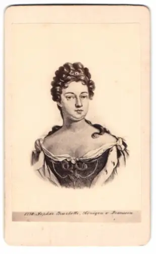 Fotografie Portrait Sophie Charlotte von Hannover, Königin von preussen