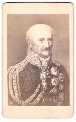 Fotografie Portrait Gebhard Leberecht von Blücher, in Uniform mit Orden
