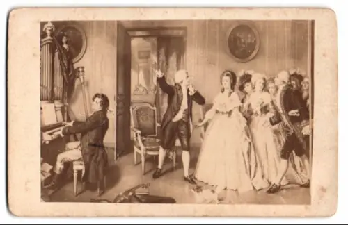 Fotografie Beethoven spielt die Orgel, Mozart holt Gäste hinzu