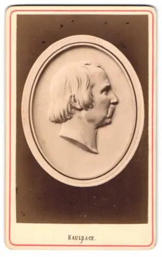 Fotografie Relief des Malers Wilhelm von Kaulbach