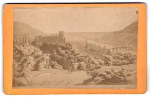 Fotografie unbekannter Fotograf, Ansicht Heidelberg, Blick nach dem Schloss und der Brücke