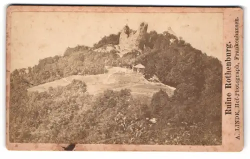 Fotografie A. Linde, Frankenhausen, Ansicht Steinthaleben, Blick nach der Ruine Rothenburg