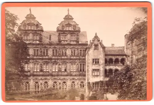 Fotografie unbekannter Fotograf, Ansicht Heidelberg, Teilansicht des Elisabethbau, 1882