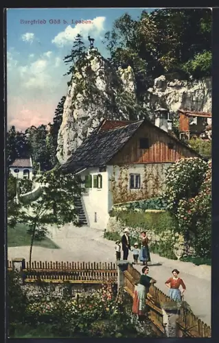 AK Göss bei Leoben, Burgfried Göss, Gasthof