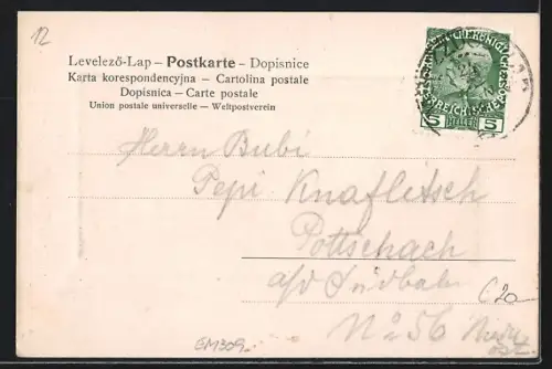 AK Mürzzuschlag, Strassenpartie mit Geschäften