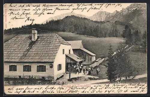 AK Trofaiach, Gasthaus Hieslegg mit Trenchtling