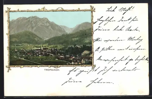 AK Trofaiach, Ortspartie mit Gebirgswand