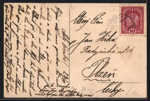 AK Prebichl, Hotel Reichenstein, Leute