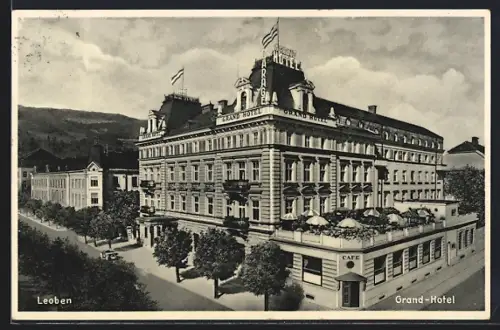 AK Loeben, Partie am Grand-Hotel