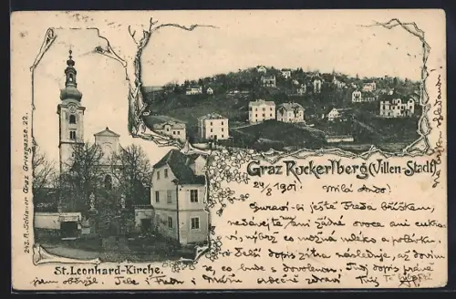 AK Graz, Ruckerlberg, St. Leonhard-Kirche