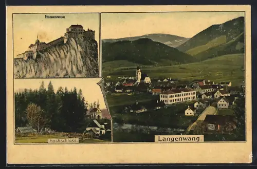 AK Langenwang, Hochschloss, Hohenwang und Totalansicht