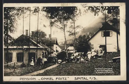 AK Spital a/ S., Pension Onkel Fritz mit Urlaubern