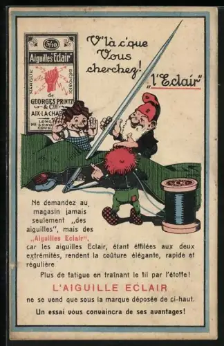 AK Drei Zwerge versuchen mit Nadel & Faden umzugehen