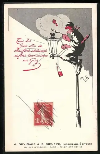 Künstler-AK G. Duvinage & E. Boeufve, Rue D`Enghien 10, Paris