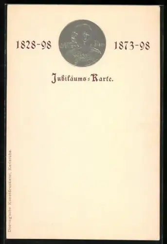 Präge-AK Jubilläums-Kart Albert König von Sachsen