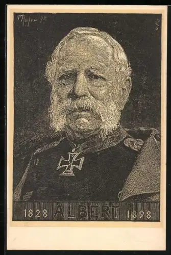 AK Albert von Sachsen mit Eisernem Kreuz