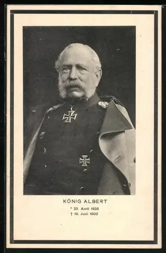 AK König Albert von Sachsen mit Eisernem Kreuz