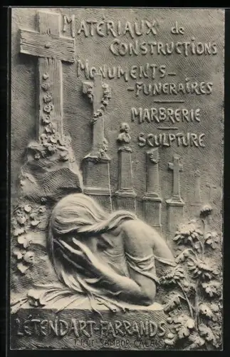 AK Materiaux de Constructions Monuments- Funeraires, Marbrerie, Sculpture
