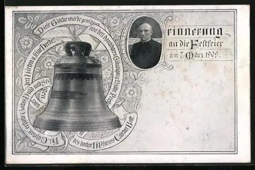 AK Festfeier zur Widmung der Glocke zur 25. jährigen Priesterfeier 1909