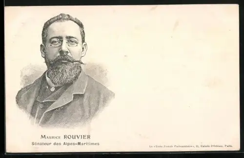 Künstler-AK Maurice Rouvier, Sénateur des Alpes-Maritimes