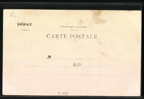 Künstler-AK Maurice Rouvier, Sénateur des Alpes-Maritimes