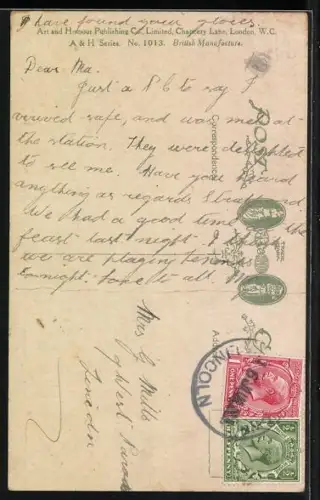 Künstler-AK Dieb wird von einem Polizist überrascht, The Law makes me put the clock back again