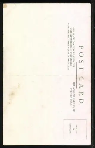 Künstler-AK Polizist schaut überrascht zu einem Pferd, His first day at point duty