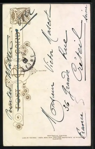 AK Polizist steht neben einem Paar, das sich unter einem Schirm versteckt, Excuse me! There`s no rain