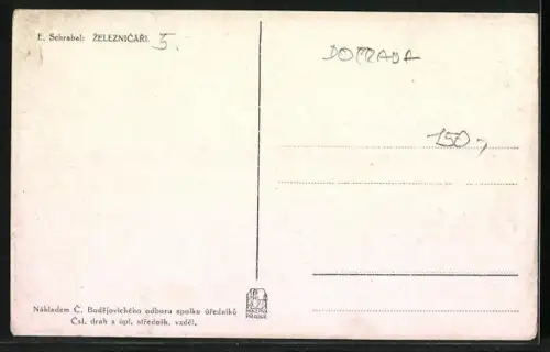 Künstler-AK Polizisten führen einen Mann ab