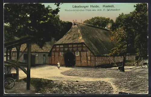 AK Hanstedt / Lüneburger Heide, Niedersächsisches Haus aus dem 17. Jahrhundert