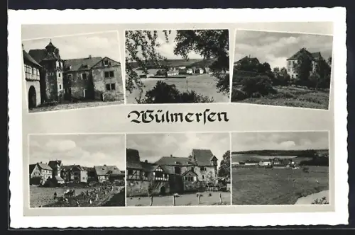 AK Wülmersen im Diemeltal, Reste der alten Wasserburg, Ortsansichten